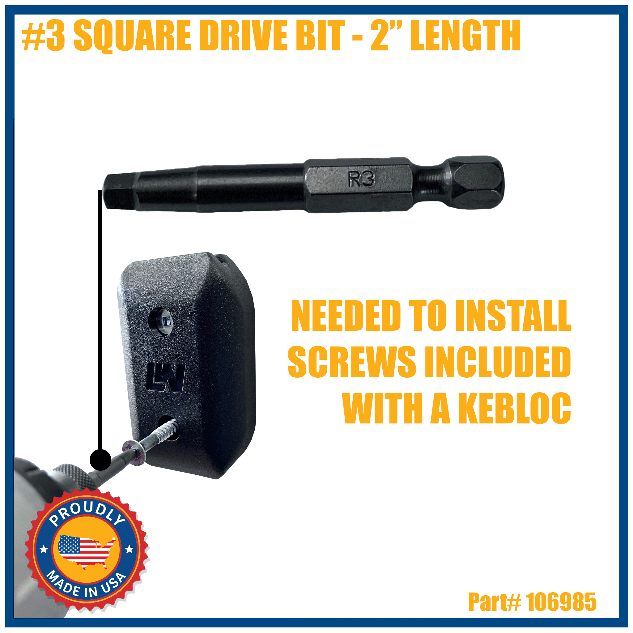 3 SQUARE DRIVE BIT 2