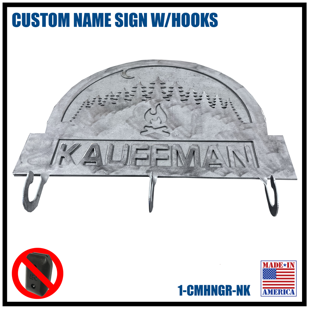 CUSTOM NAME SIGN W/HOOKS