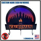 CUSTOM NAME SIGN W/HOOKS