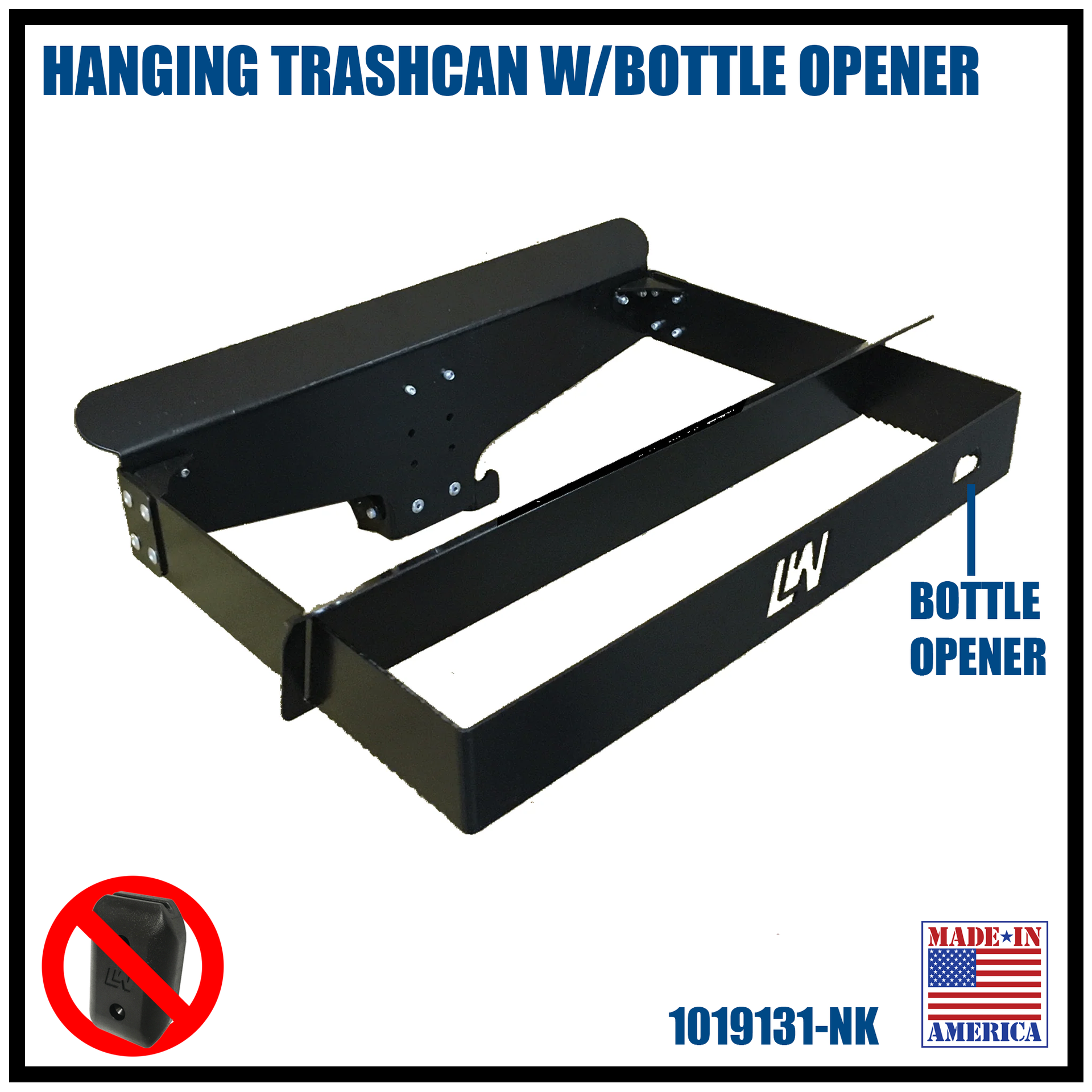 BRINKLEY HANGING TRASHCAN W/ BOTTLE OPENER – KeBloc