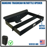 BRINKLEY HANGING TRASHCAN WITH BOTTLE OPENER (COMES WITH KEBLOC)