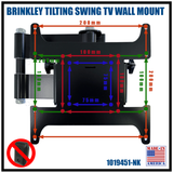 BRINKLEY  TILTING SWING TV WALL MOUNT (NO KEBLOC INCLUDED)