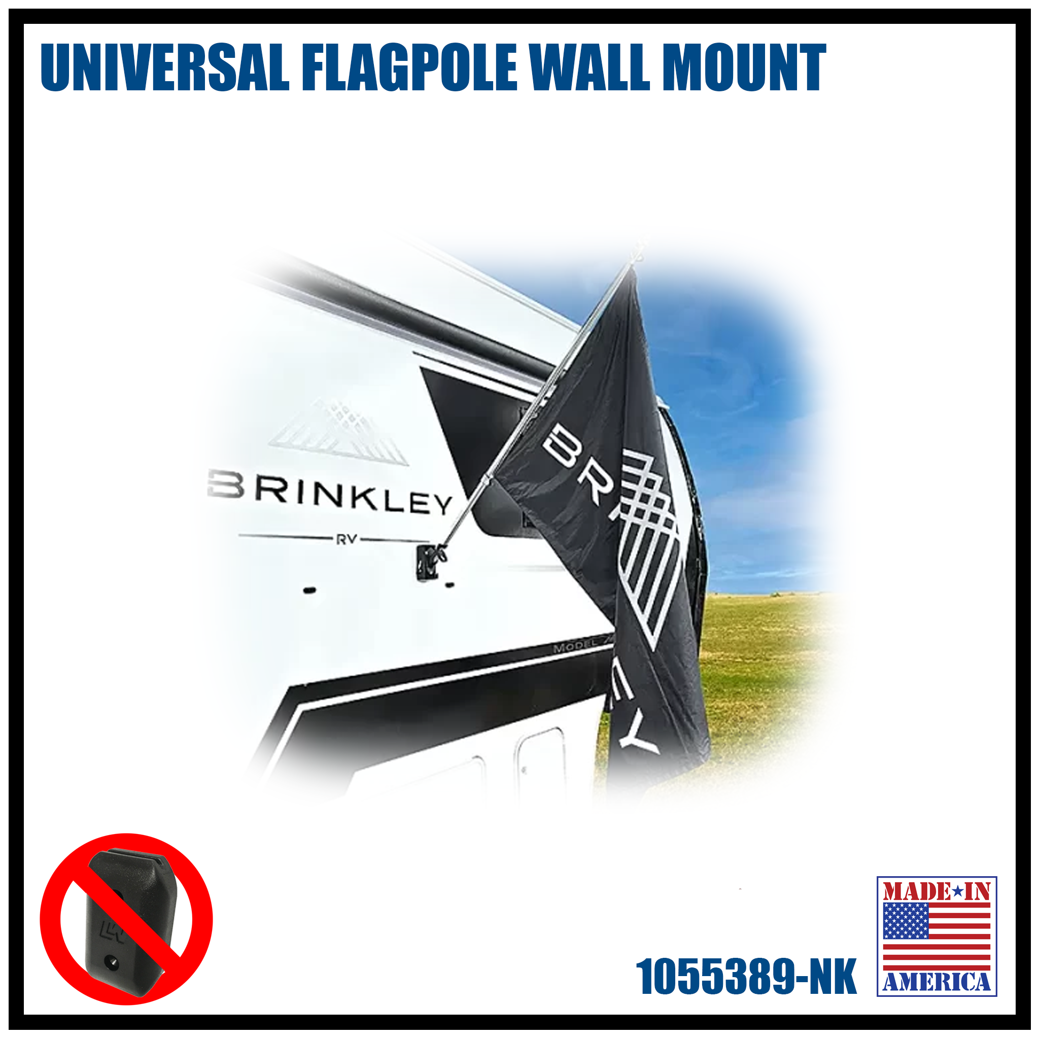UNIVERSAL FLAGPOLE WALL MOUNT (NO KEBLOC INCLUDED)