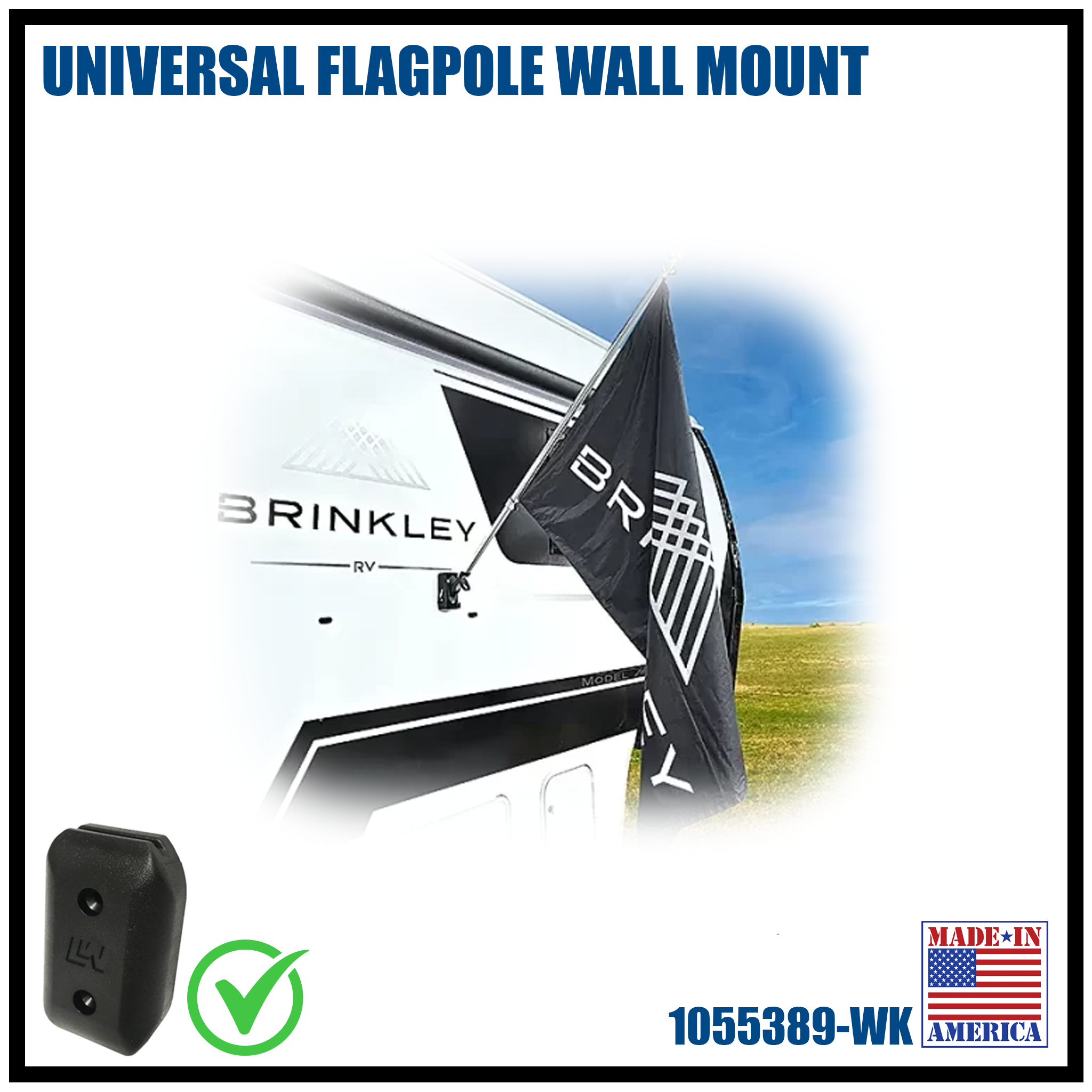UNIVERSAL FLAGPOLE WALL MOUNT (COMES WITH KEBLOC)