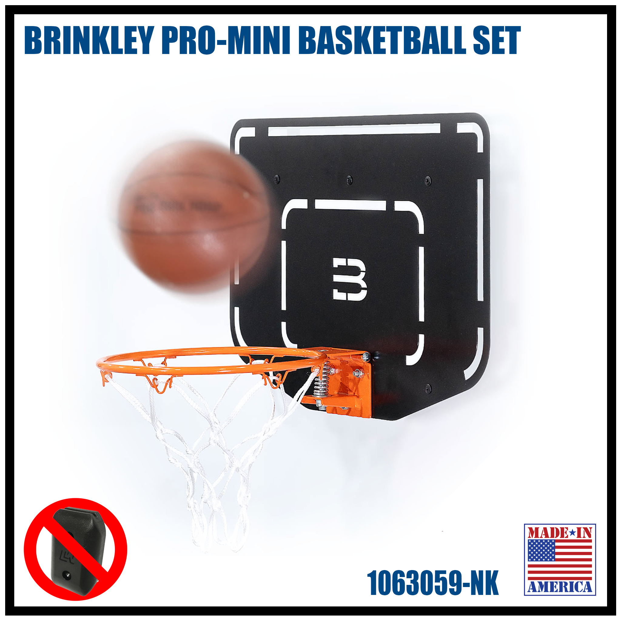 BRINKLEY PRO-MINI BASKETBALL HOOP SET (NO KEBLOC INCLUDED)