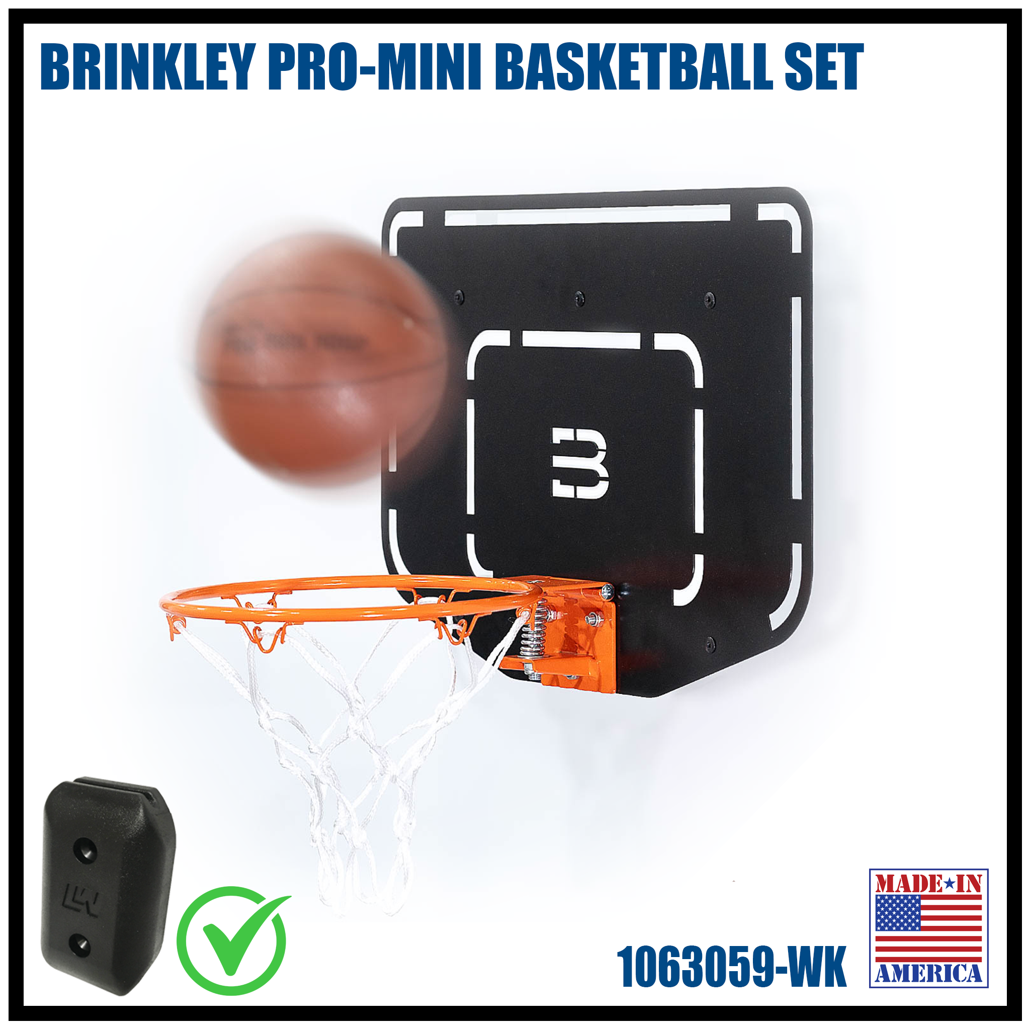 BRINKLEY PRO-MINI BASKETBALL HOOP SET (COMES WITH KEBLOC)