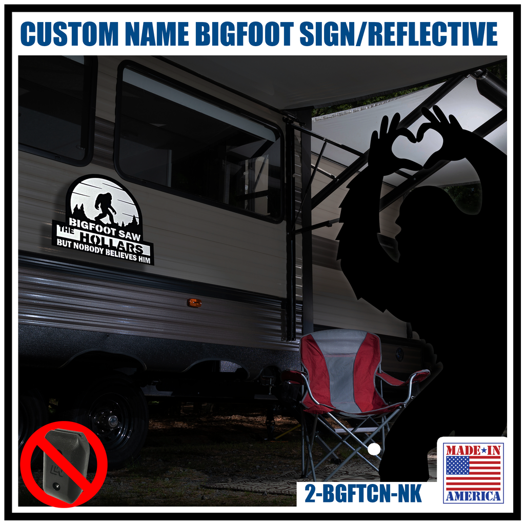 CUSTOM NAME SIGN | BIGFOOT W/REFLECTIVE MATERIAL