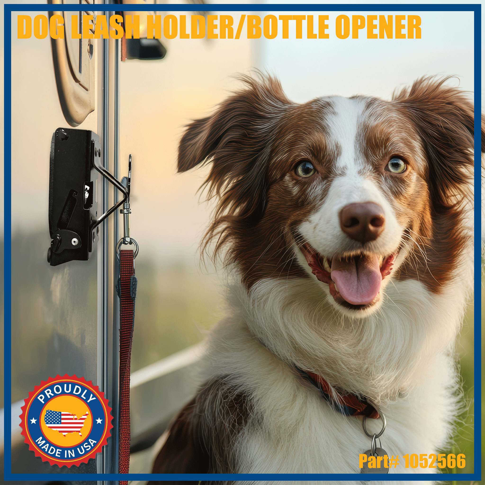 DOG LEASH HOLDER W/ BOTTLE OPENER