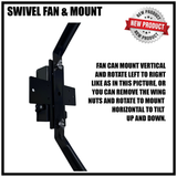 18 In. 3-SPEED TILTING/SWING WALL MOUNT FAN (NO KEBLOC INCLUDED)