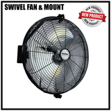 18 In. 3-SPEED TILTING/SWING WALL MOUNT FAN (NO KEBLOC INCLUDED)