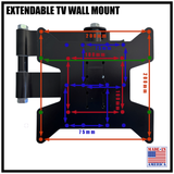 Extendable TV Wall Mount, Kebloc mount w/locking mechanism, Extendable VESA pattern1019214
