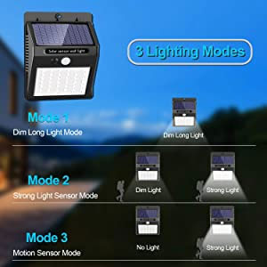 SOLAR LIGHT OUTDOOR, 42 LED, 3 MODES